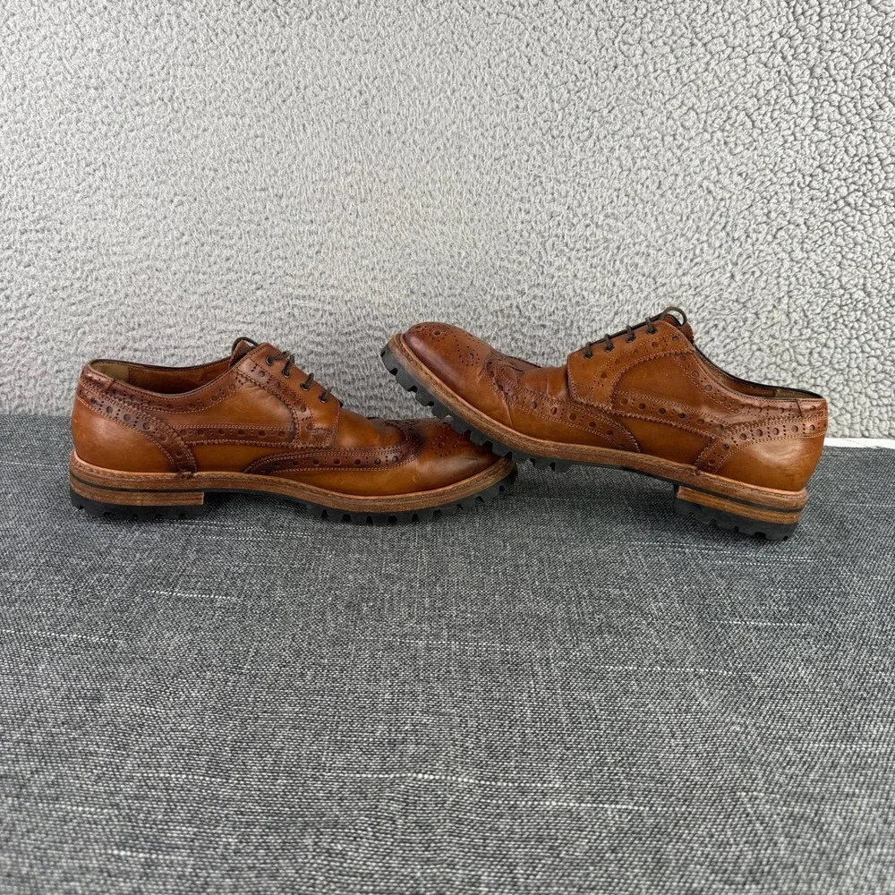 Antonio Maurizi Wingtip Brogue Mens 12 Brown Leather Lug Sole Derby 46 Italy